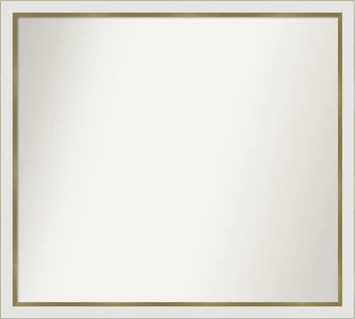 Vista 502 de Amanti Art Espejo personalizado, espejo de baño estrecho Alexandria White Wash, espejo de pared o espejo de tocador de baño sobre el fregadero