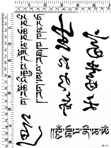 Vista 2 de Tatuaje GS912 de 8.2 x 5.7 pulgadas, cita de personaje chino, caricatura, tatuajes grandes, temporal 3D, tatuaje de brazo corporal, calcomanía