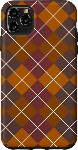 Vista 13 de iPhone 16 lindo tartán marrón cuadros para niñas escocesas y otoño otoño caso