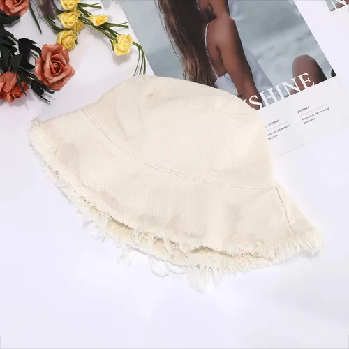 Vista 4 de boderier Sombreros de sol para mujer, estilo casual, de ala ancha, de algodón, para playa, vacaciones, viajes, accesorios