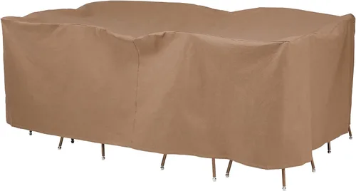 Vista 9 de DUCKCOVERS® Essential - Juego de mesa y silla rectangular u ovalada de 90 pulgadas, resistente al agua, funda para mesa y silla al aire libre