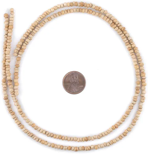 Vista 2 de TheBeadChest - Cuentas de concha de coco en crema (0.118-0.157 in)