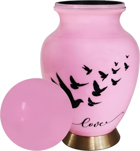 Vista 4 de NANIURN Urnas de cremación para cenizas humanas, mujeres y hombres, urna funeraria para cenizas para mujeres y hombres, modelos de amor decorativos
