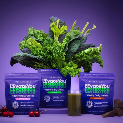 Vista 6 de L'Evate You Vitality Daily Greens - Polvo (28 porciones), 30 superalimentos, 9 verdes, para un impulso de energía celular, alimentado por