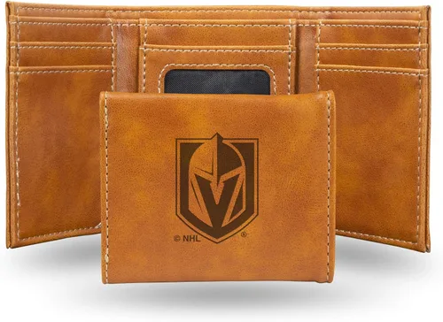 Vista 39 de NHL Rico Industries - Billetera triple grabada con láser y tres pliegues, accesorio para hombre