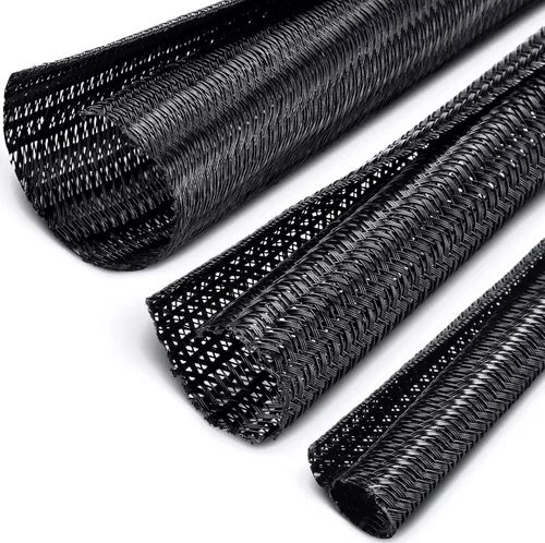 Vista 8 de Boao 3 piezas protector de cable tubo de malla de alambre manga de cable funda dividida para cable cargador USB cubierta de cable cable de audio
