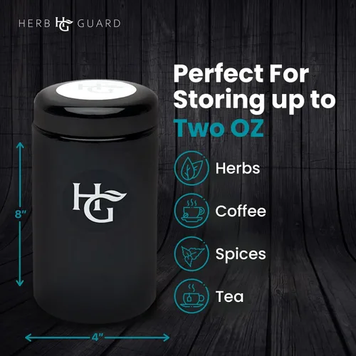 Vista 4 de Herb Guard - Tarro hermético ultravioleta de 2 onzas (1 litro) mantiene las hierbas frescas durante meses