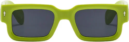 Vista 3 de GIFIORE Gafas de sol cuadradas para hombres y mujeres, gafas de sol rectangulares negras de moda