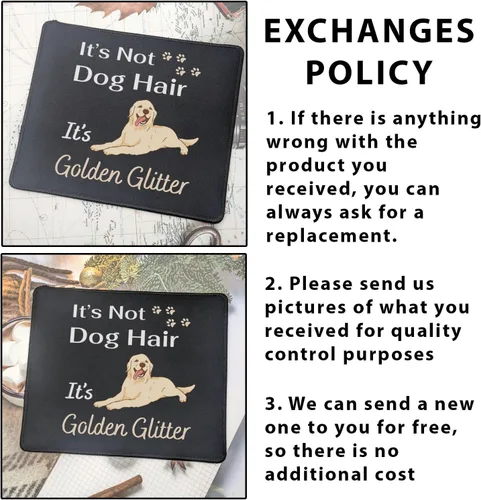 Vista 6 de Funny It's Golden Glitter - Alfombrilla de mouse para amantes de los perros, regalo para dueños de perros, tapete de mouse para amantes