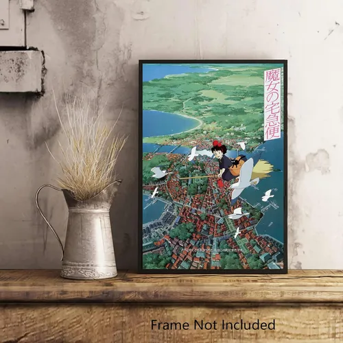 Vista 6 de XIHOO Hayao Miyazaki'Kiki's Delivery Service Póster de anime, película japonesa sin marco, regalo de 12 x 18 pulgadas (11.8 in x 18.1 in)
