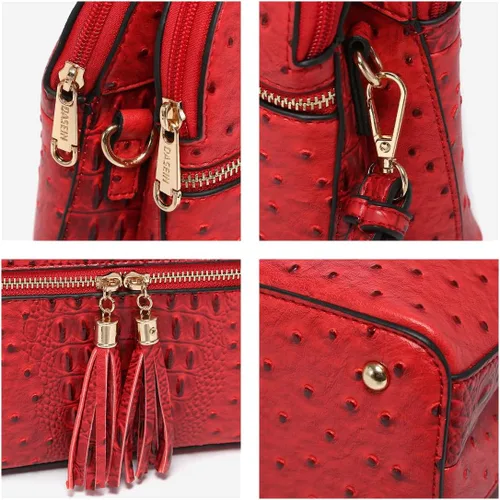 Vista 6 de Dasein - Bolso de hombro para mujer con cremallera y múltiples bolsillos