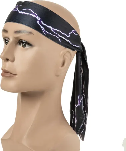 Vista 3 de Qiuseadu Collar de caballo y diadema de herradura película rayo para hombre, cosplay, fiesta de Halloween, Zinc, No es una piedra preciosa