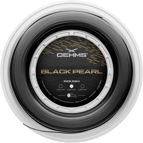 Vista 4 de OEHMS Black Pearl Rough Grooved Co-Polyester Tennis String Spin & Power
