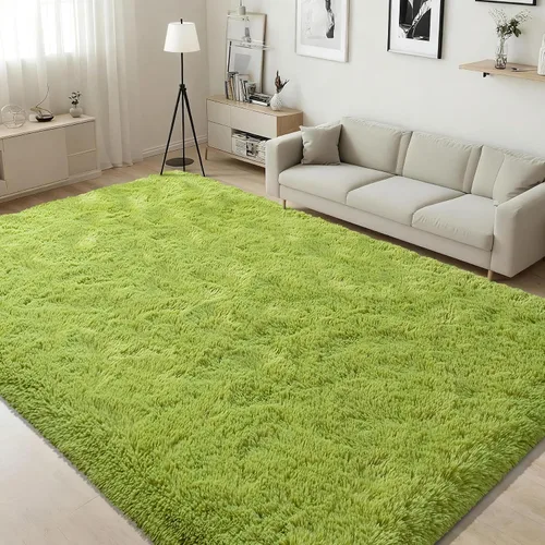 Vista 13 de ISEAU Alfombra de pasillo cómoda y esponjosa para dormitorio, de felpa con base de goma antideslizante, para dormitorio de bebé, al lado de la cama