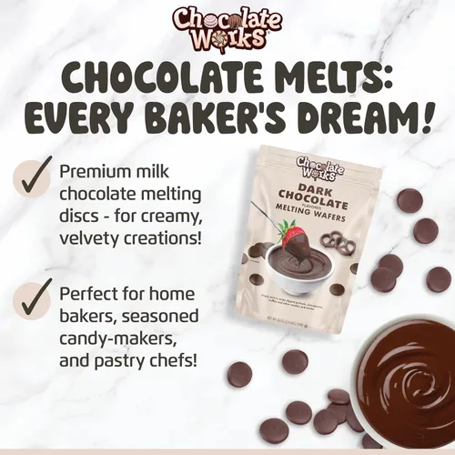 Vista 4 de Chocolate Works Chocolate para Derretir Parent (1.0 lb (Paquete de 5), Chocolate Oscuro)