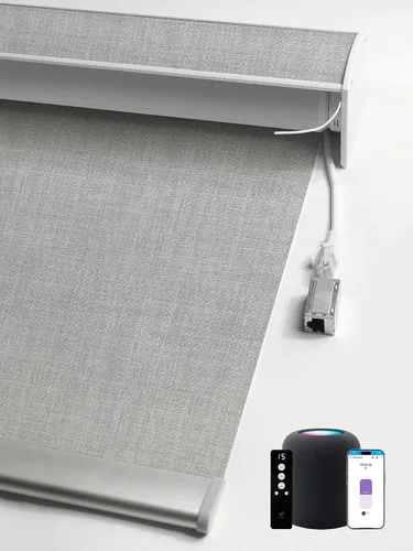 Vista 12 de SmartWings Persianas enrollables con cable duro PoE 100% opacas, muestra de tela