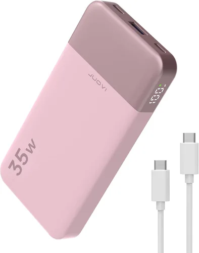 Vista 14 de JUOVI Banco de energía de carga rápida 10000mAh 35W Cargador portátil Paquete de batería pequeño con PD 3.0 y QC 4.0 Tipo-C USB-A Entrada Salida