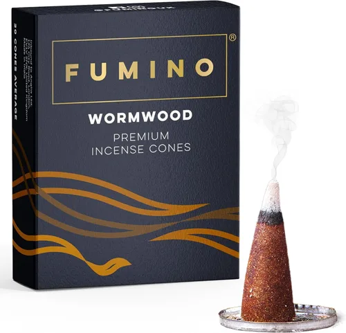 Vista 20 de Fumino® Conos de incienso fresco Autumn Breeze 20 por caja, fragancia Masala Agarbatti Joss para relajación y meditación, decoración del hogar