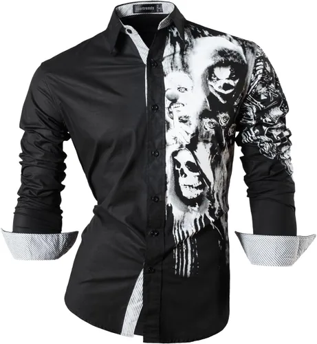 Vista 110 de JZS041, camisa de vestir de manga larga para hombre