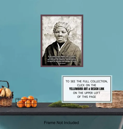 Vista 6 de Impresión artística negra de derechos civiles afroamericanos, cita motivacional de Harriet Tubman, decoración del hogar u oficina, regalo inspirador