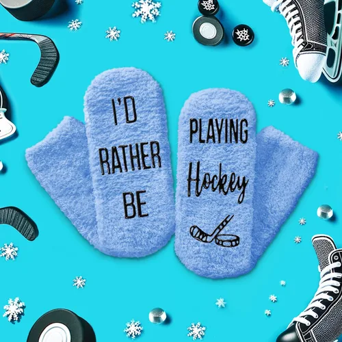 Vista 5 de HAPPYPOP Gifts For Runners Motorcycle Gifts Hockey Gifts, Funny Running Socks Motorcycle Socks Funny Hockey Socks