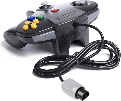 Vista 5 de miadore 4 Pack Classic N64 Controller, Wired Classic N64 Gamepad with Upgraded Joystick(Non PC USB Version) (BlackGrayRedBlue)