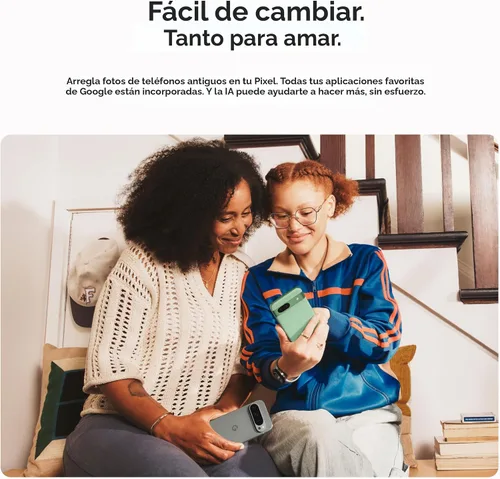 Vista 8 de Google Pixel 9 - Smartphone Android desbloqueado con Gemini, batería de 24 horas, cámara avanzada y pantalla Actua de 6.3 pulgadas, obsidiana, 128
