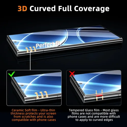 Vista 3 de MAYtobe 2 protectores de pantalla para Samsung Galaxy Note 10 Plus película
