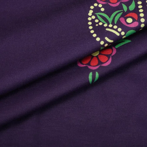 Vista 6 de Camiseta estampada con bordado mexicano para mujer, sexy, cuello en V, estilo casual, holgada, de manga corta