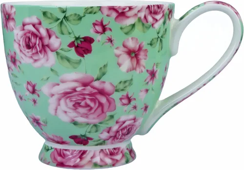 Vista 10 de Tazas de café de porcelana de hueso de 16oz para mujeres Tazas Flora Tazas de café y té Novedades Tazas de café para regalar a mujeres, mamá, amigas