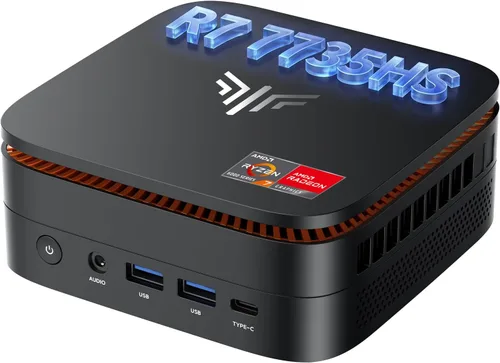 Vista 10 de KAMRUI Hyper H1 AMD Ryzen 7 6800H Mini PC para juegos, 32 GB de RAM 1 TB
