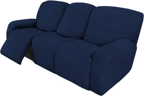 Vista 107 de Easy-Going Funda Elástica para Sofá Reclinable Cobertor de Sofá 4 Piezas Protector de Muebles Sofá Suave con Fondo Elástico Poliéster Spandex Tela