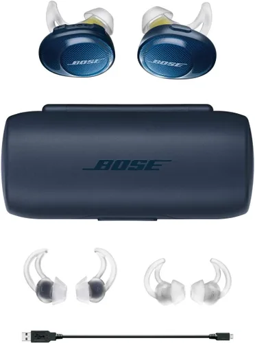 Vista 7 de Bose SoundSport Free, Audífonos Inalámbricos Verdaderos, (Auriculares Bluetooth Resistentes al Sudor para Entrenamientos y Deportes), Azul