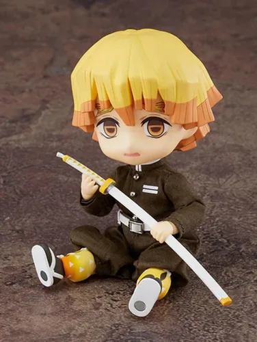 Vista 2 de Good Smile Demon Slayer: Kimetsu no Yaiba: Zenitsu Agatsuma Nendoroid - Conjunto de traje de muñeca, multicolor