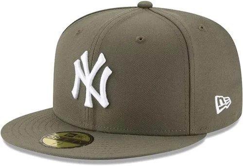 Vista 19 de Gorra New Era para hombres de los New York Yankees. Colección auténtica de gorras MLB 59Fifty, adulto, escarlata Negro/Negro