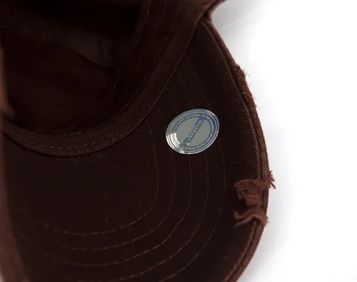 Vista 8 de Flipper Gorra de béisbol con diseño de margaritas de algodón lavado sin estructura, diseño de cara sonriente