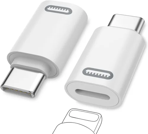 Vista 12 de MoKo - Adaptador Lightning a USB-C para iPhone Duo 18, 17, 16, 15, paquete de 2 PD negro