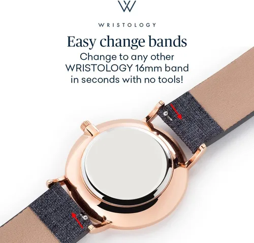 Vista 3 de Reloj con números WRISTOLOGY Olivia para mujer, para enfermeras, gran esfera, analógico, fácil de leer con segundero, correa de silicona