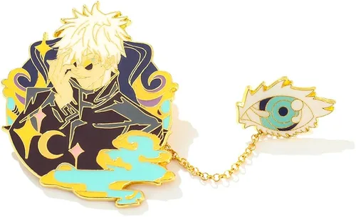 Vista 4 de Anime Jujutsu Kaisen Enamel Pins - Jujutsu Kaisen Character Figure Cosplay Lapel Pin Metal Brooches Badges Gifts for Fans