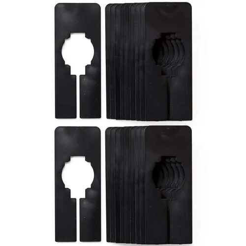 Vista 3 de NAHANCO QSDBBLANK20, Divisores rectangulares de tamaño de ropa, color negro, kit de 20