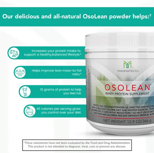 Vista 4 de Mannatech Proteína en polvo, OsoLean (bote) 12.9 oz