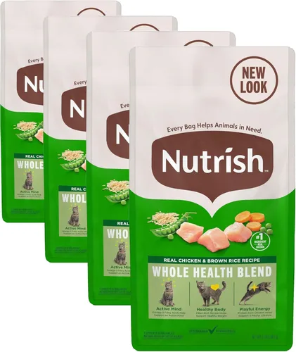 Vista 13 de Nutrish Comida seca para gatos, receta de pollo real y arroz integral, bolsa de 3 libras (Rachael Ray)