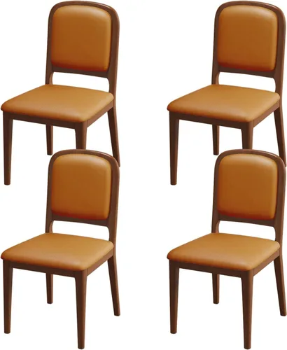Vista 37 de Solid Wood Dining Room Chairs Minimalist,Kitchen Chairs with Soft Padded Back,Living Room Chair for Office Reading,Wood Frame,Armless Vanity