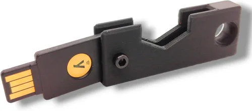 Vista 25 de Estuche protector para YubiKey 5/5C NFC – Llavero compacto y liviano con tornillo M3 de 2.5 mm, llave Allen no incluida (Azul, USB-A)