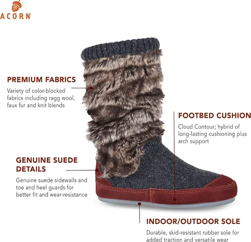 Vista 7 de Acorn Pantuflas para botas holgadas para mujer