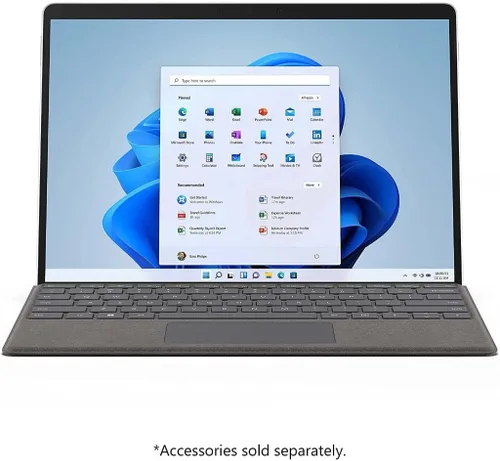 Vista 3 de Microsoft Surface Pro 8 - Pantalla táctil de 13 pulgadas, Intel Evo Platform, Core i7, memoria de 16 GB, SSD de 256 GB. Solo dispositivo, grafito