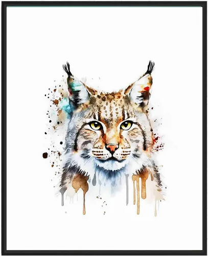 Vista 10 de WIldlife - Póster impreso de pez pescador, impresiones abstractas de animales de acuarela, obras de arte de naturaleza para sala de estar