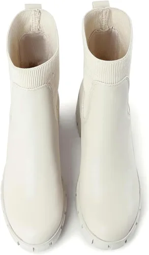 Vista 8 de GOUPSKY Botines Chelsea para mujer, suela de lengüeta, cómodos, sin cordones, elásticos