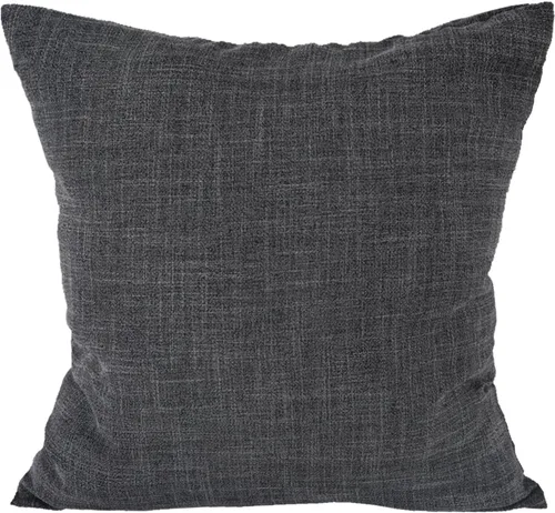 Vista 17 de Deconovo Almohada decorativa de lino sintético para el hogar, hecha a mano, a cuadros, para sofá, 18 x 18 pulgadas, gris oscuro y blanco