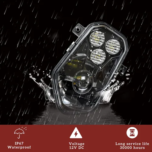 Vista 6 de SAUTVS Faros LED con Ojo de Ángel para Sportsman, Faros LED Delanteros con Luces de Haz Alto y Bajo para Polaris Sportsman 400 500 550 570 800 850